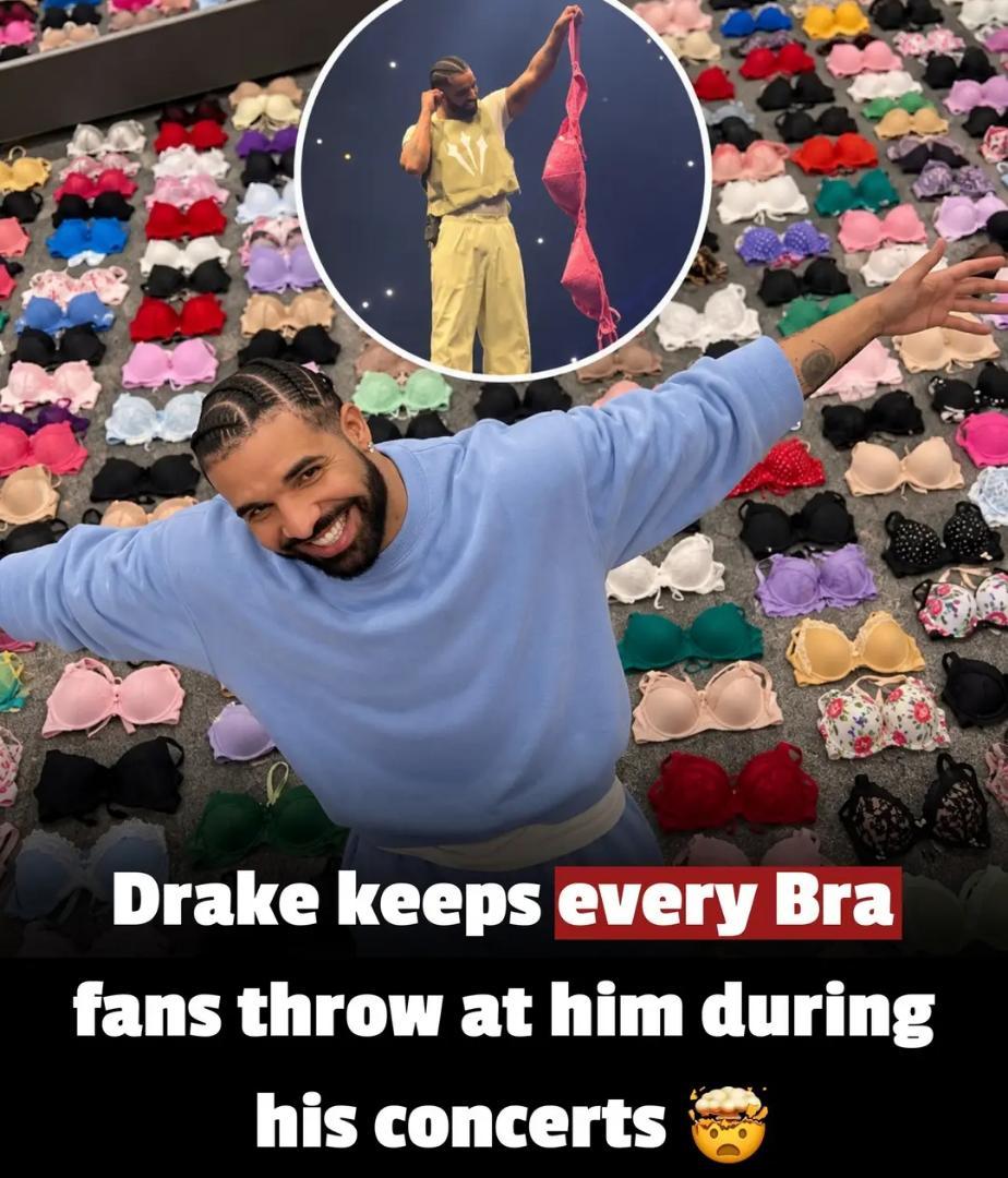Drake Turns Fans’ Bras Into the Wildest Photo Backdrop